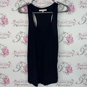 Monk and Lou tank top ribbed stretchy classic comfy Black Sleeveless Top